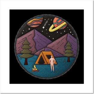 Solo Camping Midlife Merit Badge Posters and Art